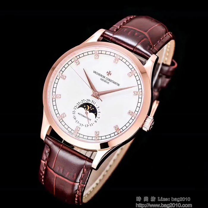 江詩丹頓 Vacheron Constantin 火爆上市 新款 六字位日月星晨功能 超級防水機芯 高檔男士腕表  wssb4872